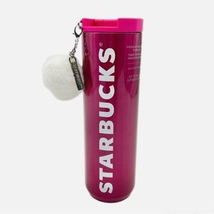 *NEW* Starbucks 2023 Vacuum-insulated Stainless Steel Tumbler w/ Pom Charm